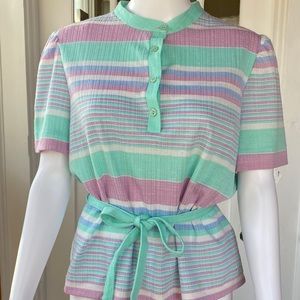 Vintage 60s 70s striped women’s top
